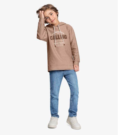 Conjunto Infantil Blusão E Calça Jeans Trick Nick Marrom
