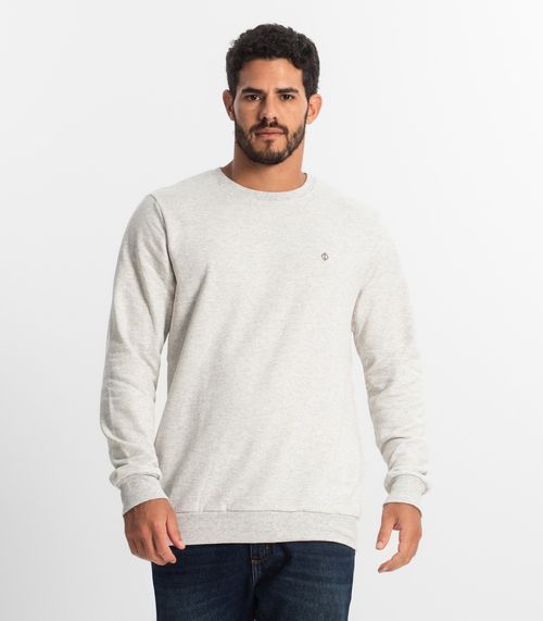 Blusão Masculino Plus Size Moletom Básico Diametro Cinza