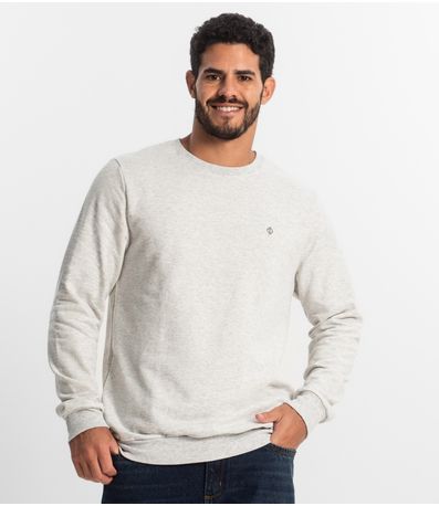 Blusão Masculino Plus Size Moletom Básico Diametro Cinza