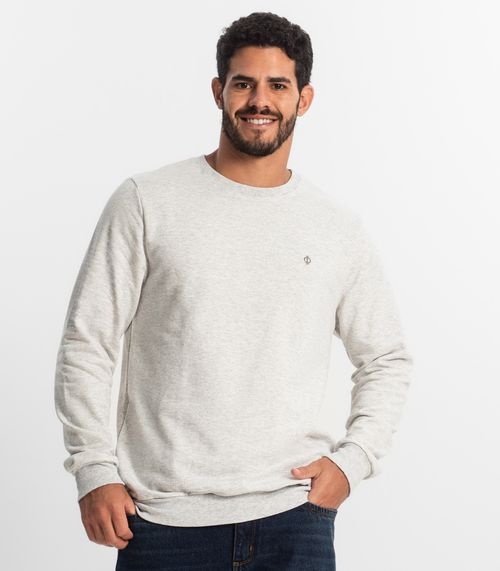 Blusão Masculino Plus Size Moletom Básico Diametro Cinza