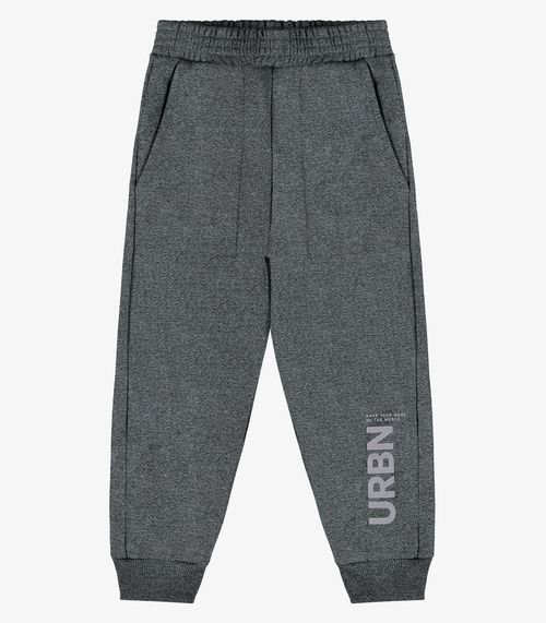 Calça Infantil Em Moletom Rovi Kids Cinza