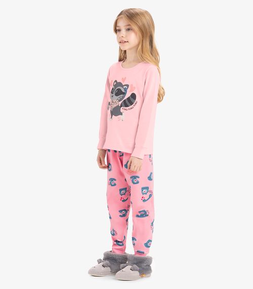 Pijama Meia Malha Rovi Kids Rosa
