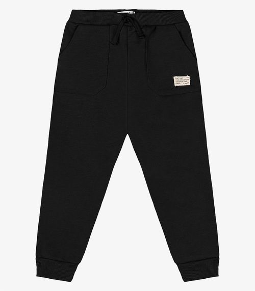 Calça Infantil Menino Moletom Trick Nick Preto