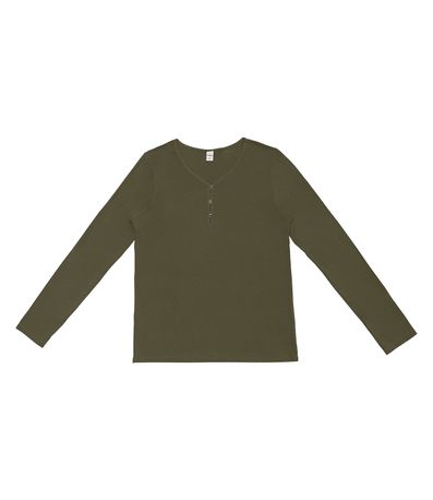 Blusa Feminina Com Botões Manga Longa Rovitex Verde