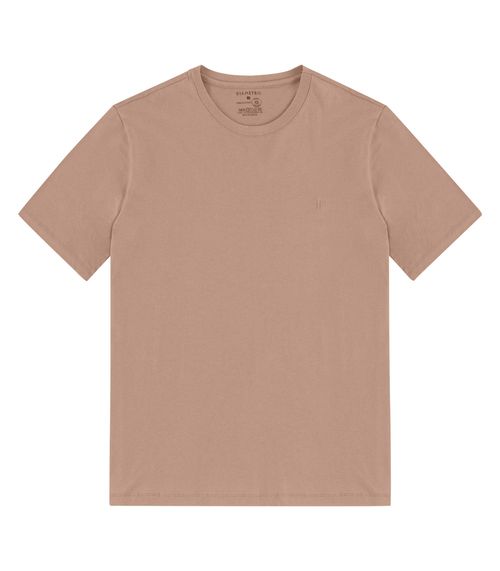 Camiseta Masculina Básica Meia Malha Diametro Marrom
