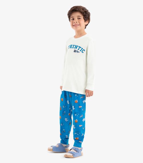 Pijama meia malha Rovi Kids Bege