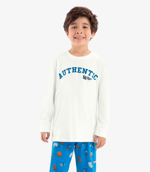 Pijama meia malha Rovi Kids Bege