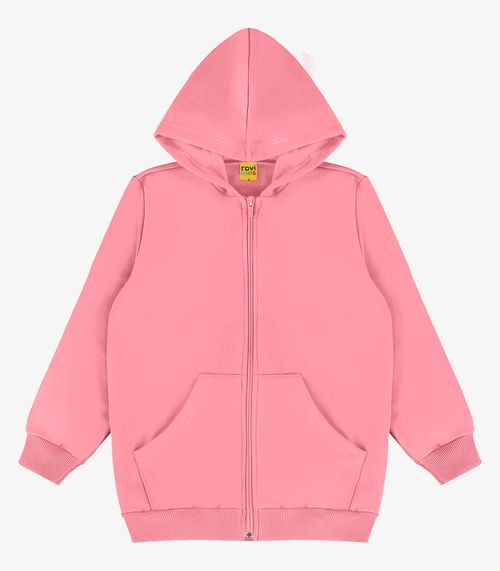 Jaqueta Infantil Moletom com Capuz Rovitex Kids Rosa