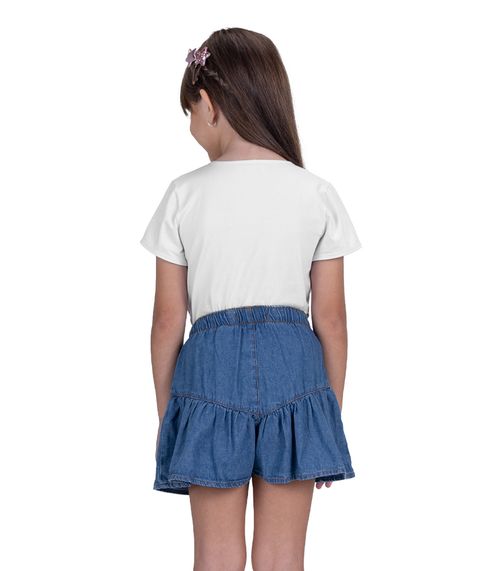 Conjunto Infantil Blusa Com Shorts Trick Nick Branco