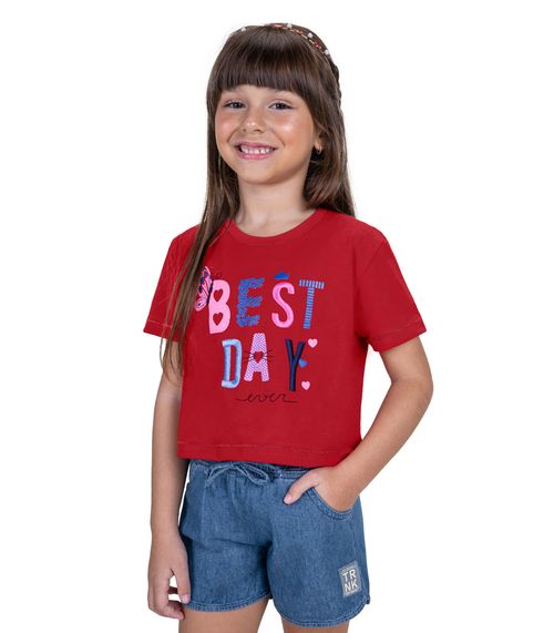 Conjunto Infantil Menina Best Day Trick Nick Vermelho