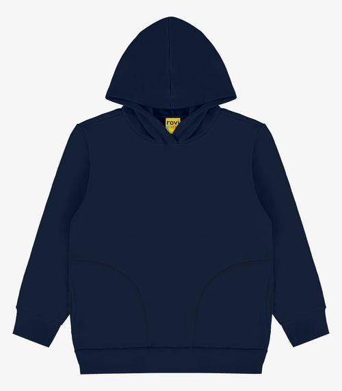 Blusão com capuz e bolso Rovi Kids Azul