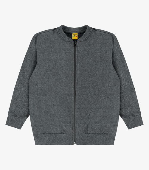 Jaqueta moletom Rovi Kids Cinza