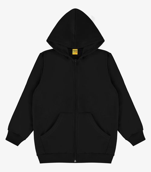 Jaqueta Infantil Moletom com Capuz Rovitex Kids Preto