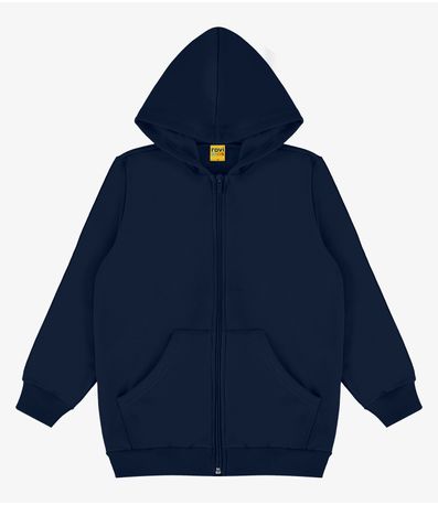 Jaqueta Infantil Moletom com Capuz Rovitex Kids Azul
