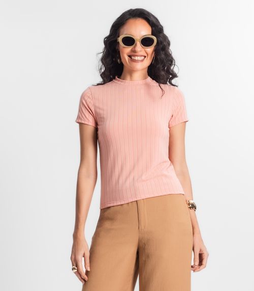 Kit de blusa Feminina com Gola Rosa