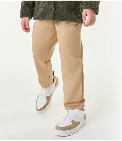 Calça Infantil Masculina Em Sarja Twill Trick Nick Marrom