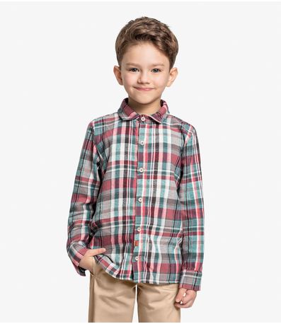 Camisa Infantil Manga Longa Xadrez Trick Nick Preto