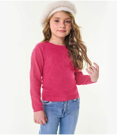 Suéter Infantil Feminino Trick Nick Rosa