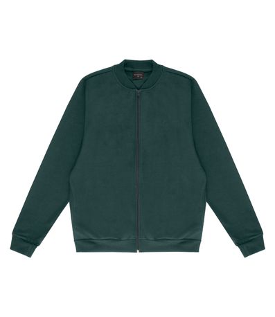 Jaqueta Plus Size Masculina Em Moletom Diametro Verde