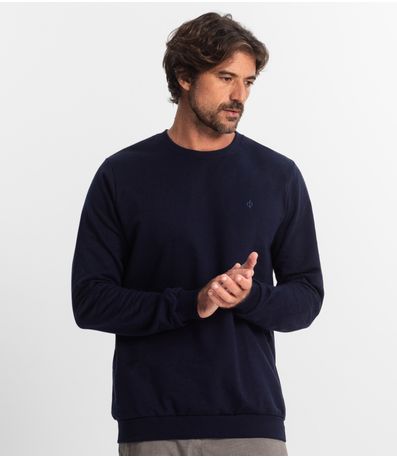 Blusão Masculino Moletom Básico Diametro Azul