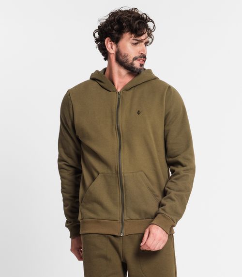 Jaqueta Masculina Plus Moletom Premium Diametro Verde