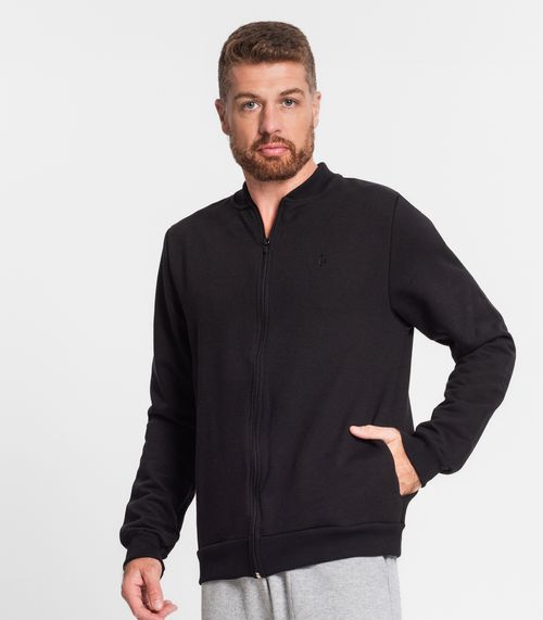 Jaqueta Masculina Em Moletom Diametro Preto