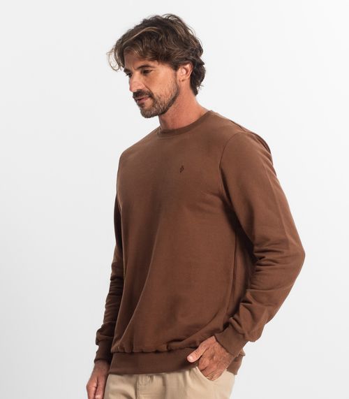 Blusão Masculino Moletom Básico Diametro Marrom