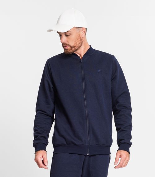 Jaqueta Masculina Em Moletom Diametro Azul