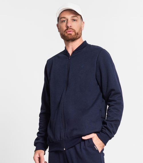 Jaqueta Masculina Em Moletom Diametro Azul