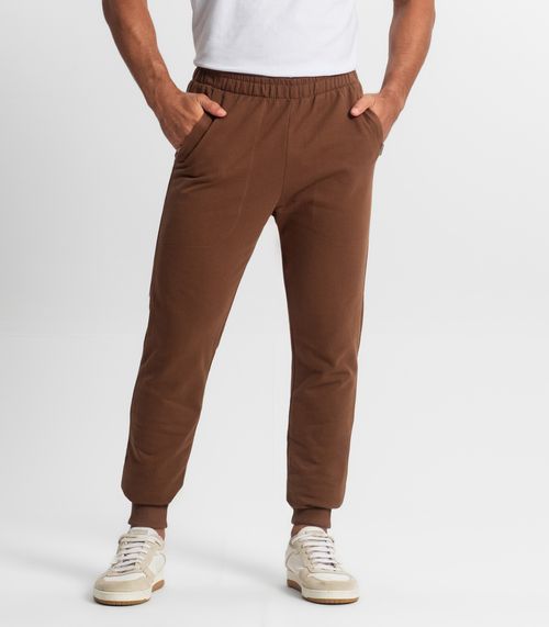 Calça Masculina Em Moletom Diametro Marrom