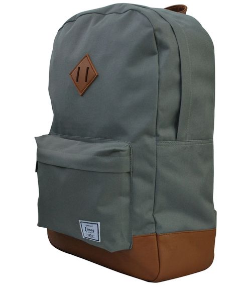 Mochila Escolar Com Bolso Frontal Yins Cinza