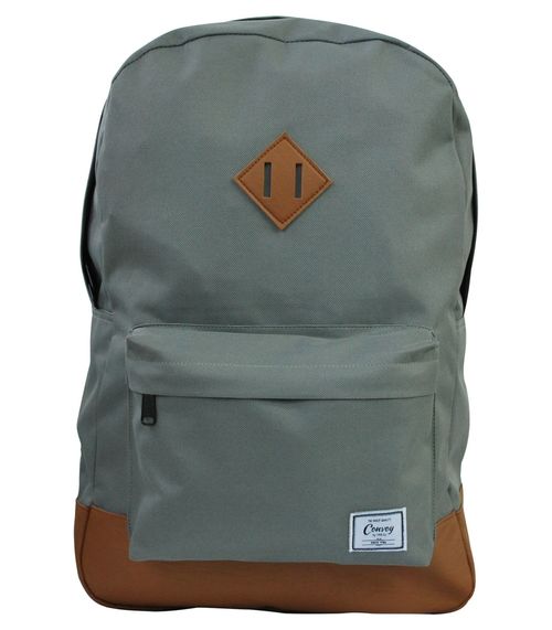 Mochila Escolar Com Bolso Frontal Yins Cinza