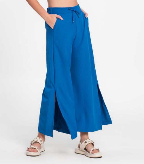 Calça Juvenil Feminina Em Crepe Light Minty Azul