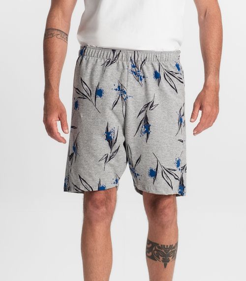 Bermuda Masculina Estampada Rovitex Cinza