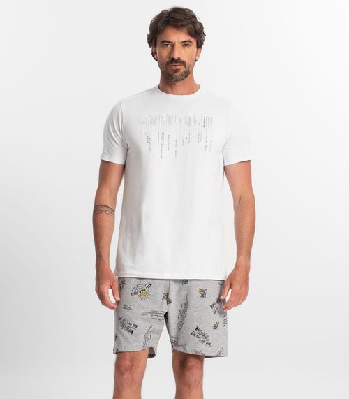 Bermuda Masculina Estampada Rovitex Amarelo