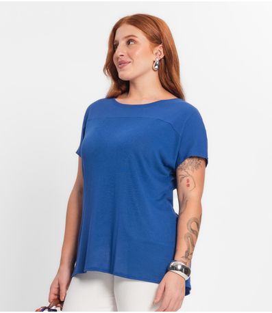 Blusa Feminina Plus Size Secret Glam Azul