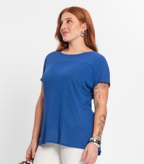 Blusa Feminina Plus Size Secret Glam Azul