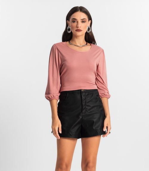 Blusa Feminina Manga 3/4 Endless Rosa