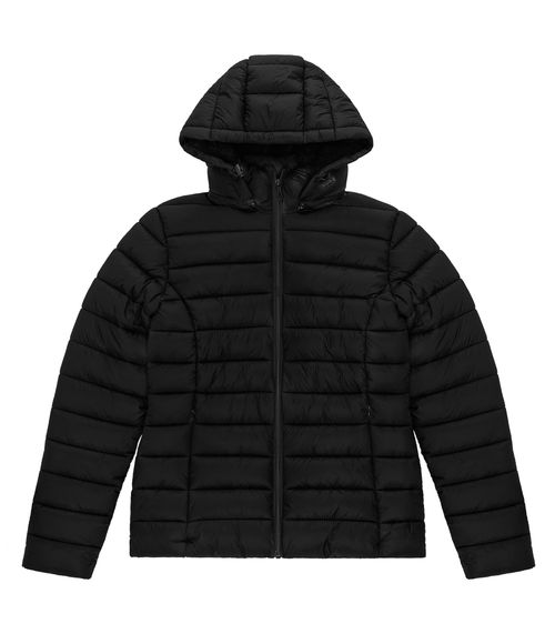 Jaqueta de Microfibra Puffer Feminina Endless Preto