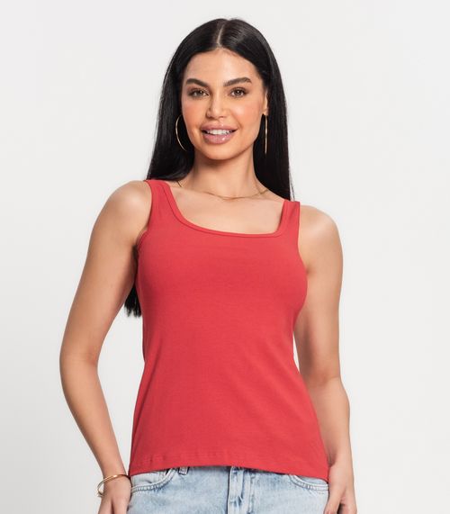 Regata Feminino Cotton 30 Básica Kohmar Laranja