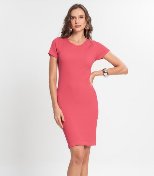 Vestido Canelado Feminino Endless Vermelho