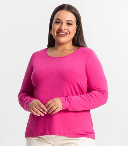 Blusa Manga Longa Viscotorcion Secret Glam Rosa