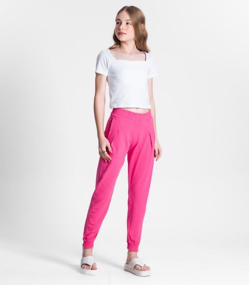 Calça Jogger Juvenil Feminina Minty Rosa