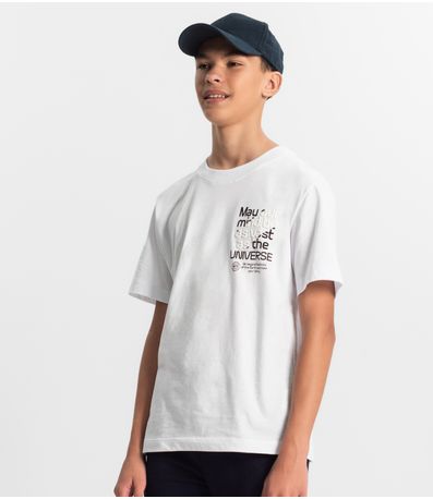 Camiseta Juvenil Masculina Minty Branco