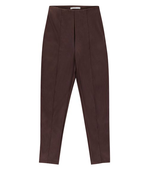 Calça Feminina Skinny de Couro Sintético Endless Marrom