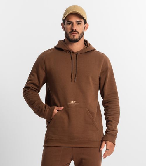 Blusão Masculino Com Capuz Diametro Marrom
