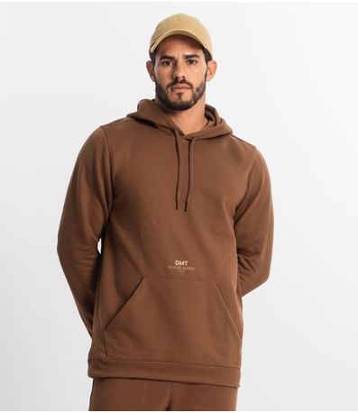Blusão Masculino Com Capuz Diametro Marrom
