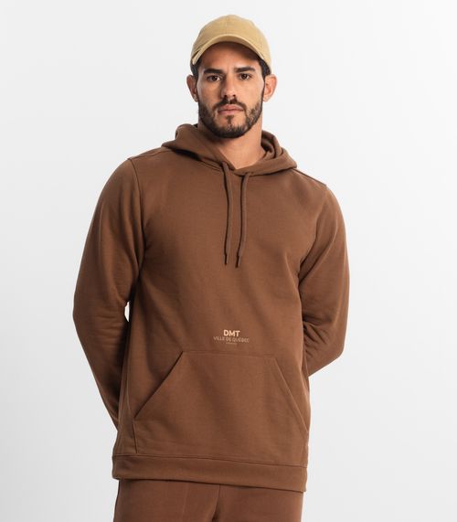 Blusão Masculino Com Capuz Diametro Marrom