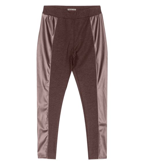 Legging Feminina Em PU Secret Glam Marrom