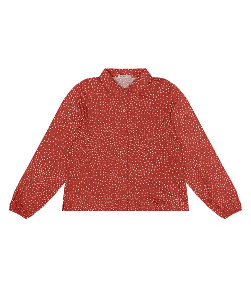 Camisa Plus Size Manga Longa Secret Glam Vermelho